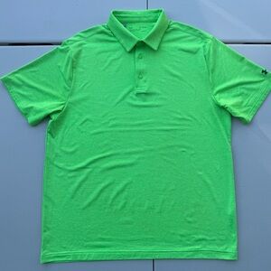Under Armour Men's Golf-Vibrant Green Polo Size XL Excellent Condition